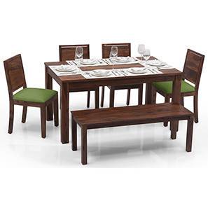 Dining Table Set With Bench And Chairs - Signature Grey Painted