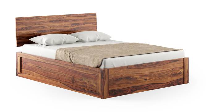 Boston Storage Bed (Solid Wood) (Teak Finish, Queen Bed Size, Box Storage Type) by Urban Ladder - Front View Design 1 - 231990