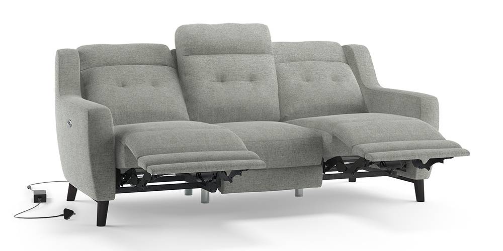 Trent Motorized Recliner Sofa (Blue) Urban Ladder