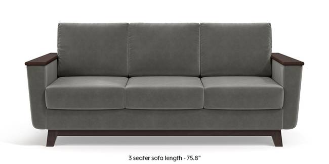 Corby Sofa (Ash Grey Velvet) (3-seater Custom Set - Sofas, None Standard Set - Sofas, Fabric Sofa Material, Regular Sofa Size, Regular Sofa Type, Ash Grey Velvet)