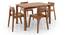 Catria - Gordon 4 Seater Dining Table Set (Teak Finish) by Urban Ladder - Front View Design 1 - 232404