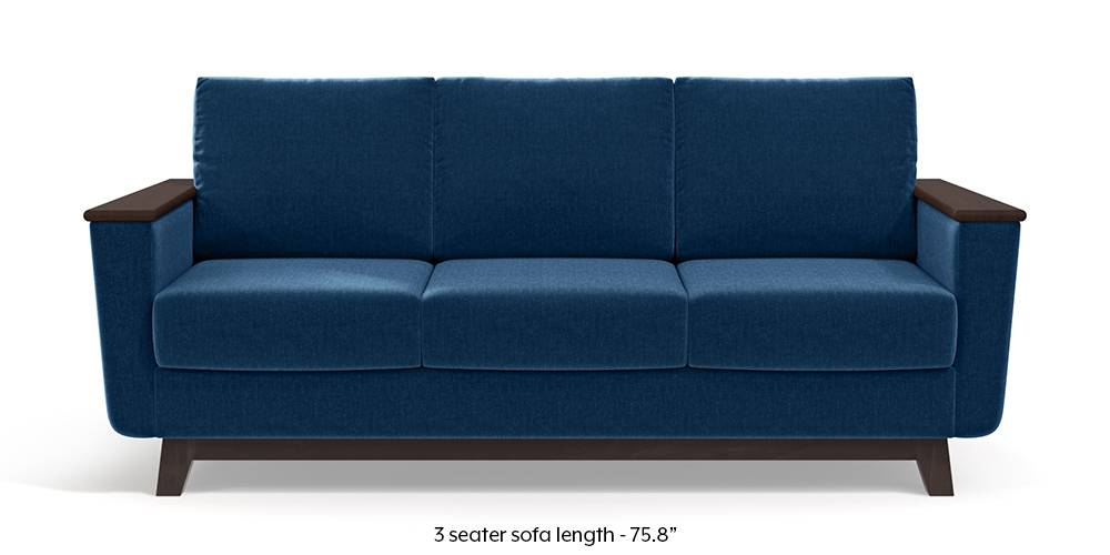 Corby Sofa (Cobalt Blue) (3-seater Custom Set - Sofas, None Standard Set - Sofas, Cobalt, Fabric Sofa Material, Regular Sofa Size, Regular Sofa Type) by Urban Ladder - - 232534