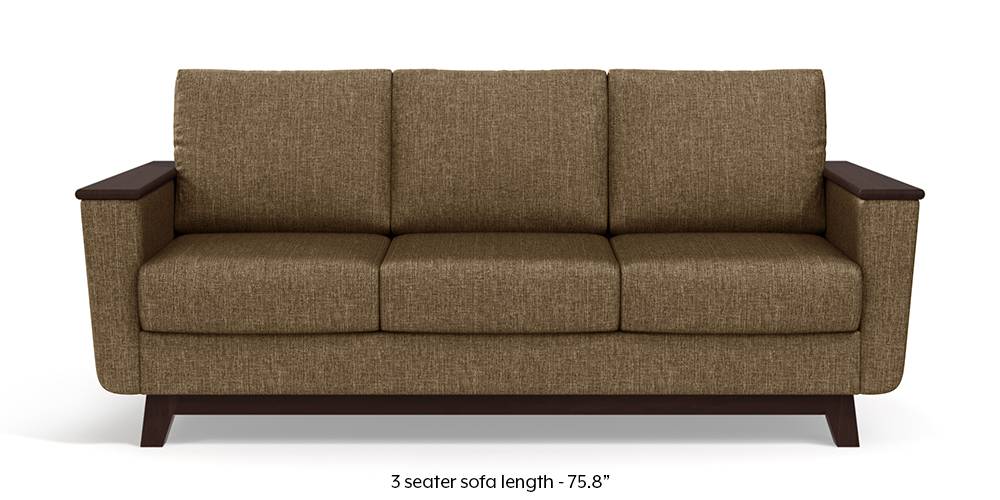 Corby Sofa (Dune Brown) (3-seater Custom Set - Sofas, None Standard Set - Sofas, Dune, Fabric Sofa Material, Regular Sofa Size, Regular Sofa Type) by Urban Ladder - - 232671