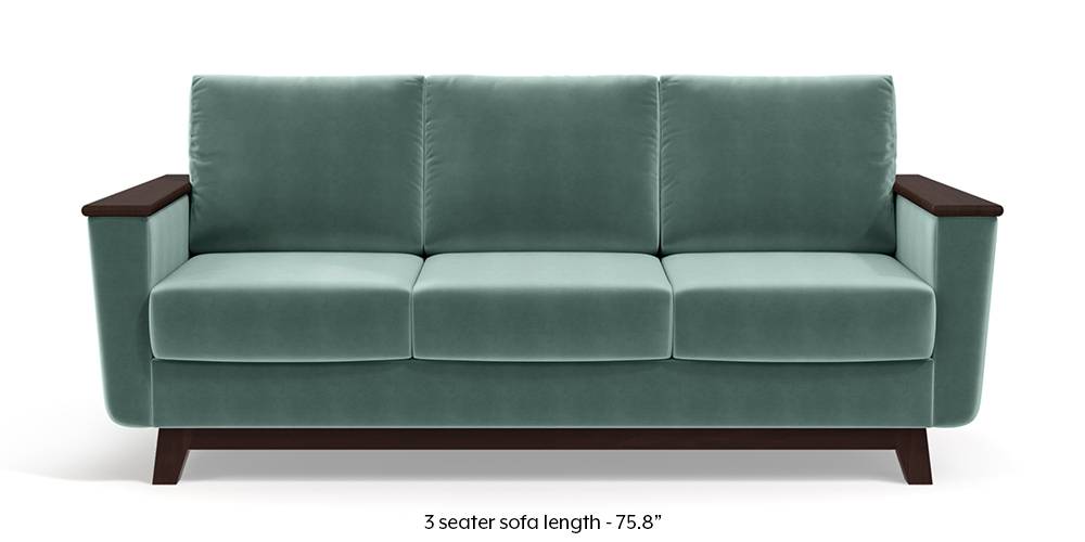 Corby Sofa (Dusty Turquoise Velvet) by Urban Ladder