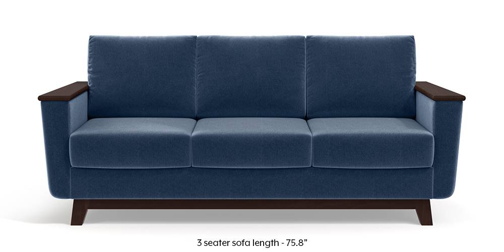 Corby Sofa (Lapis Blue) (3-seater Custom Set - Sofas, None Standard Set - Sofas, Fabric Sofa Material, Regular Sofa Size, Regular Sofa Type, Lapis Blue) by Urban Ladder - - 232783