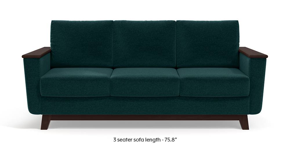 Corby Sofa (Malibu Blue) (3-seater Custom Set - Sofas, None Standard Set - Sofas, Fabric Sofa Material, Regular Sofa Size, Malibu, Regular Sofa Type) by Urban Ladder - - 232857