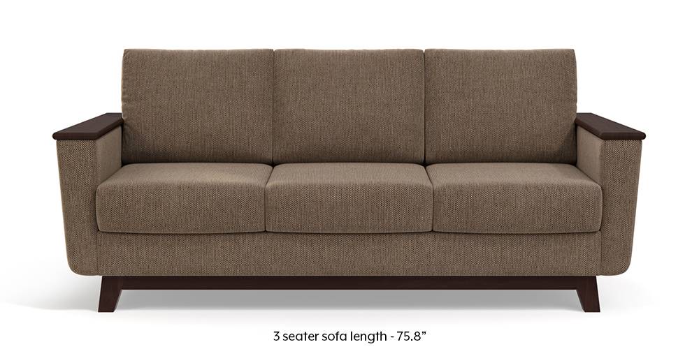 Corby Sofa (Mist Brown) (3-seater Custom Set - Sofas, None Standard Set - Sofas, Mist, Fabric Sofa Material, Regular Sofa Size, Regular Sofa Type) by Urban Ladder - - 232885