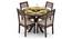 Liana - Zella 4 Seater Dining Table Set (Teak Finish, Wheat Brown) by Urban Ladder - - 23296
