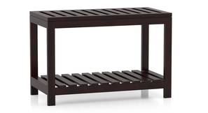 Shoe Rack In Mumbai Design Marco Solid Wood Bench Open in Mahogany Finish