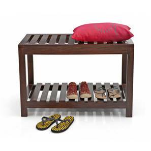 Benches Design Solid Wood Bench Open Storage in