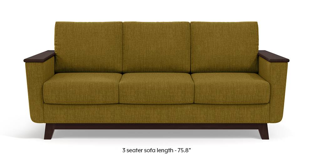 Corby Sofa (Olive Green) (3-seater Custom Set - Sofas, None Standard Set - Sofas, Olive, Fabric Sofa Material, Regular Sofa Size, Regular Sofa Type) by Urban Ladder - - 235325