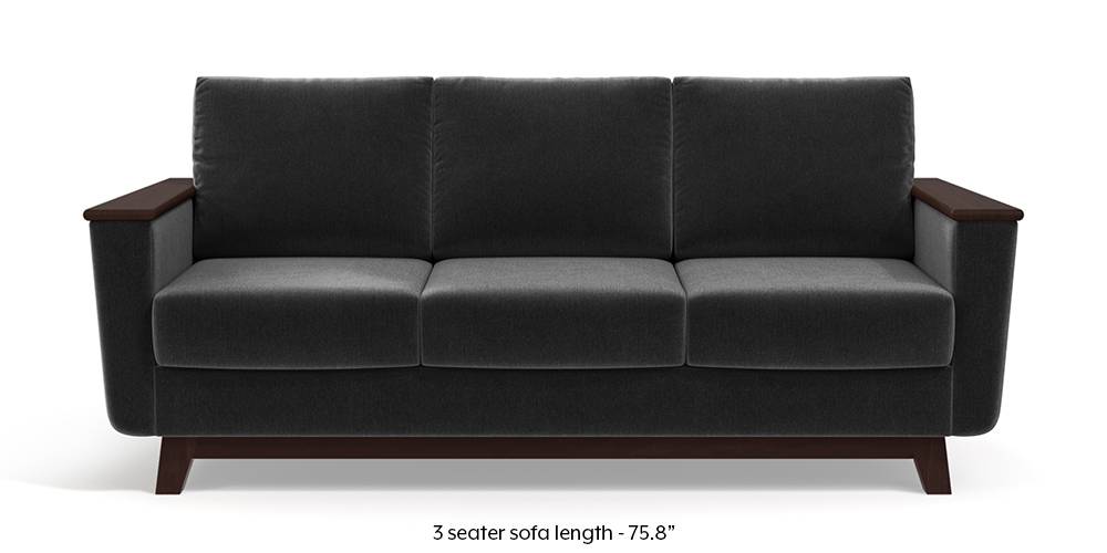 Corby Sofa (Pebble Grey) (3-seater Custom Set - Sofas, None Standard Set - Sofas, Fabric Sofa Material, Regular Sofa Size, Regular Sofa Type, Pebble Grey) by Urban Ladder - - 235381