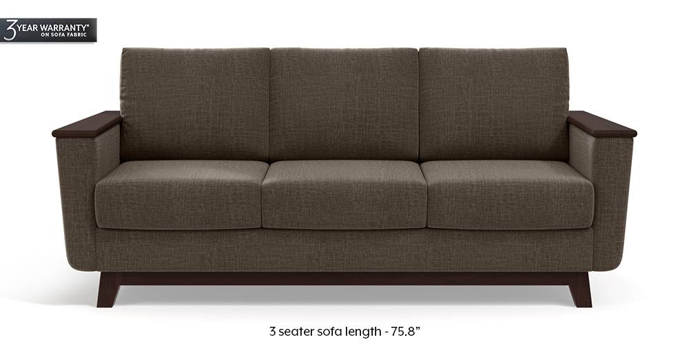 Corby Sofa (Pine Brown) (3-seater Custom Set - Sofas, None Standard Set - Sofas, Fabric Sofa Material, Regular Sofa Size, Regular Sofa Type, Pine Brown) by Urban Ladder - - 235409