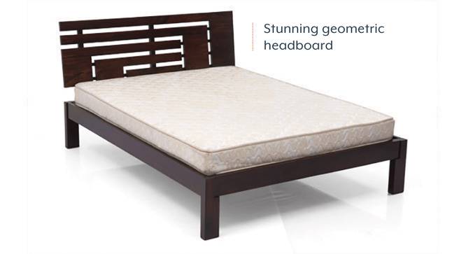 Stockholm Bed (Solid Wood) (Mahogany Finish, King Bed Size) by Urban Ladder - Front View Design 1 - 237299