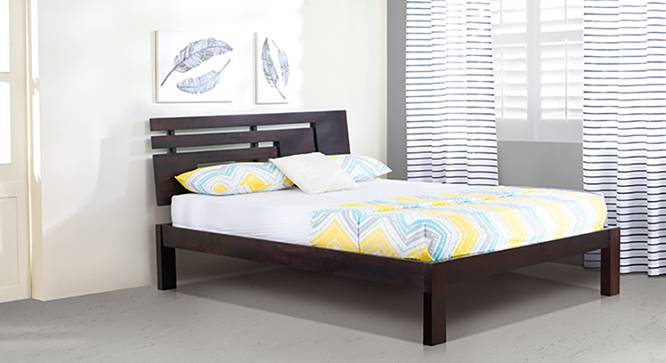 Stockholm Bed (Solid Wood) (Mahogany Finish, Queen Bed Size) by Urban Ladder - Design 1 Full View - 237312