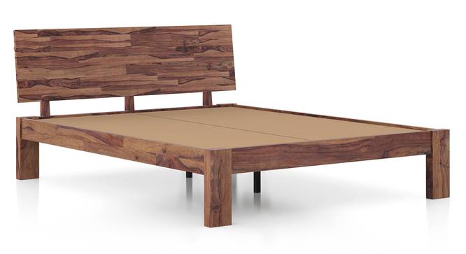 Boston Bed (Solid Wood) (Teak Finish, Queen Bed Size) by Urban Ladder - Design 1 Side View - 237690