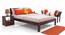 Boston Bed (Solid Wood) (Teak Finish, Queen Bed Size) by Urban Ladder - Design 1 Half View - 237691