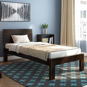 Single Beds Design Boston Single Bed (Solid Wood) (Mahogany Finish, Without Trundle)