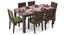 Brighton Large - Oribi 6 Seater Dining Table Set (Teak Finish, Avocado Green) by Urban Ladder - - 23939