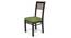 Brighton Large - Zella 6 Seater Dining Table Set (Mahogany Finish, Avocado Green) by Urban Ladder - Front View Design 2 - 23979