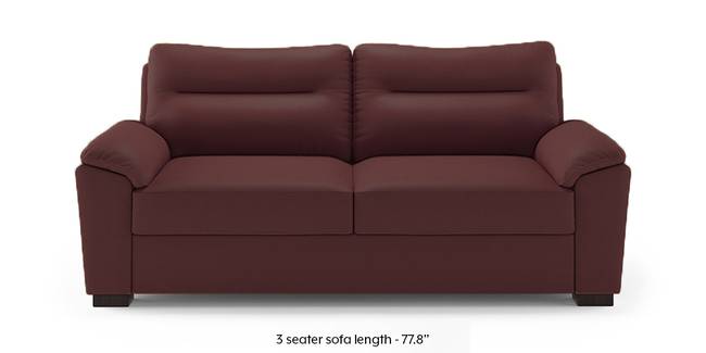 Adelaide Compact Leatherette Sofa (Burgundy) (1-seater Custom Set - Sofas, None Standard Set - Sofas, Burgundy, Leatherette Sofa Material, Compact Sofa Size, Soft Cushion Type, Regular Sofa Type)
