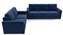 Apollo Sofa Set (Cobalt, Fabric Sofa Material, Compact Sofa Size, Soft Cushion Type, Regular Sofa Type, Master Sofa Component, Regular Back Type, High Back Back Height) by Urban Ladder - - 240886