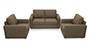 Apollo Sofa Set (Dune, Fabric Sofa Material, Compact Sofa Size, Soft Cushion Type, Regular Sofa Type, Master Sofa Component, Regular Back Type, High Back Back Height) by Urban Ladder - - 240984