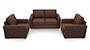 Apollo Sofa Set (Mocha, Fabric Sofa Material, Regular Sofa Size, Soft Cushion Type, Regular Sofa Type, Master Sofa Component, Regular Back Type, High Back Back Height) by Urban Ladder