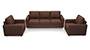 Apollo Sofa Set (Mocha, Fabric Sofa Material, Regular Sofa Size, Soft Cushion Type, Regular Sofa Type, Master Sofa Component, Regular Back Type, High Back Back Height) by Urban Ladder