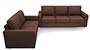 Apollo Sofa Set (Mocha, Fabric Sofa Material, Regular Sofa Size, Soft Cushion Type, Regular Sofa Type, Master Sofa Component, Regular Back Type, High Back Back Height) by Urban Ladder