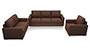 Apollo Sofa Set (Mocha, Fabric Sofa Material, Regular Sofa Size, Soft Cushion Type, Regular Sofa Type, Master Sofa Component, Regular Back Type, High Back Back Height) by Urban Ladder