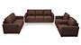 Apollo Sofa Set (Mocha, Fabric Sofa Material, Regular Sofa Size, Soft Cushion Type, Regular Sofa Type, Master Sofa Component, Regular Back Type, High Back Back Height) by Urban Ladder