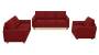 Apollo Sofa Set (Fabric Sofa Material, Compact Sofa Size, Soft Cushion Type, Regular Sofa Type, Master Sofa Component, Salsa Red, Regular Back Type, High Back Back Height) by Urban Ladder - - 241227