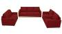 Apollo Sofa Set (Fabric Sofa Material, Compact Sofa Size, Soft Cushion Type, Regular Sofa Type, Master Sofa Component, Salsa Red, Regular Back Type, High Back Back Height) by Urban Ladder - - 241228