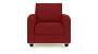 Apollo Sofa Set (Fabric Sofa Material, Compact Sofa Size, Soft Cushion Type, Regular Sofa Type, Individual 1 Seater Sofa Component, Salsa Red, Regular Back Type, High Back Back Height) by Urban Ladder - - 241231
