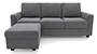 Apollo Sofa Set (Smoke, Fabric Sofa Material, Compact Sofa Size, Soft Cushion Type, Regular Sofa Type, Master Sofa Component, Regular Back Type, High Back Back Height) by Urban Ladder - - 241279