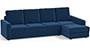 Apollo Sofa Set (Cobalt, Fabric Sofa Material, Compact Sofa Size, Soft Cushion Type, Sectional Sofa Type, Sectional Master Sofa Component, Regular Back Type, High Back Back Height) by Urban Ladder - - 241458