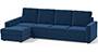 Apollo Sofa Set (Cobalt, Fabric Sofa Material, Compact Sofa Size, Soft Cushion Type, Sectional Sofa Type, Sectional Master Sofa Component, Regular Back Type, High Back Back Height) by Urban Ladder - - 241459