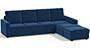 Apollo Sofa Set (Cobalt, Fabric Sofa Material, Compact Sofa Size, Soft Cushion Type, Sectional Sofa Type, Sectional Master Sofa Component, Regular Back Type, High Back Back Height) by Urban Ladder - - 241460