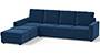 Apollo Sofa Set (Cobalt, Fabric Sofa Material, Compact Sofa Size, Soft Cushion Type, Sectional Sofa Type, Sectional Master Sofa Component, Regular Back Type, High Back Back Height) by Urban Ladder - - 241461