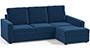 Apollo Sofa Set (Cobalt, Fabric Sofa Material, Compact Sofa Size, Soft Cushion Type, Sectional Sofa Type, Sectional Master Sofa Component, Regular Back Type, High Back Back Height) by Urban Ladder - - 241462