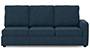 Apollo Sofa Set (Indigo Blue, Fabric Sofa Material, Compact Sofa Size, Soft Cushion Type, Sectional Sofa Type, Left Aligned 3 Seater Sofa Component, Regular Back Type, High Back Back Height) by Urban Ladder