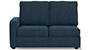 Apollo Sofa Set (Indigo Blue, Fabric Sofa Material, Compact Sofa Size, Soft Cushion Type, Sectional Sofa Type, Right Aligned 2 Seater Sofa Component, Regular Back Type, High Back Back Height) by Urban Ladder