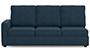 Apollo Sofa Set (Indigo Blue, Fabric Sofa Material, Compact Sofa Size, Soft Cushion Type, Sectional Sofa Type, Right Aligned 3 Seater Sofa Component, Regular Back Type, High Back Back Height) by Urban Ladder