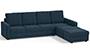 Apollo Sofa Set (Indigo Blue, Fabric Sofa Material, Compact Sofa Size, Soft Cushion Type, Sectional Sofa Type, Sectional Master Sofa Component, Regular Back Type, High Back Back Height) by Urban Ladder