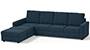 Apollo Sofa Set (Indigo Blue, Fabric Sofa Material, Compact Sofa Size, Soft Cushion Type, Sectional Sofa Type, Sectional Master Sofa Component, Regular Back Type, High Back Back Height) by Urban Ladder