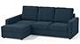 Apollo Sofa Set (Indigo Blue, Fabric Sofa Material, Compact Sofa Size, Soft Cushion Type, Sectional Sofa Type, Sectional Master Sofa Component, Regular Back Type, High Back Back Height) by Urban Ladder