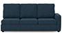Apollo Sofa Set (Indigo Blue, Fabric Sofa Material, Regular Sofa Size, Soft Cushion Type, Sectional Sofa Type, Left Aligned 3 Seater Sofa Component, Regular Back Type, High Back Back Height) by Urban Ladder