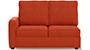 Apollo Sofa Set (Lava, Fabric Sofa Material, Compact Sofa Size, Soft Cushion Type, Sectional Sofa Type, Right Aligned 2 Seater Sofa Component, Regular Back Type, High Back Back Height) by Urban Ladder - - 241663