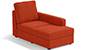 Apollo Sofa Set (Lava, Fabric Sofa Material, Compact Sofa Size, Soft Cushion Type, Sectional Sofa Type, Right Aligned Chaise Sofa Component, Regular Back Type, High Back Back Height) by Urban Ladder - - 241665
